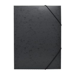 Gumis mappa A4, festett prespán mintás karton Bluering® fekete Gumis mappa Bluering