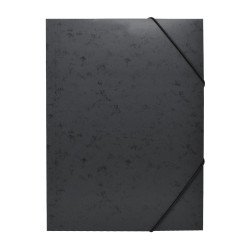 Gumis mappa A4, festett prespán mintás karton Bluering® fekete Gumis mappa Bluering