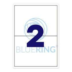 Etikett címke, 210x148mm, 100 lap, 2 címke/lap Bluering® Etikett - címke Bluering