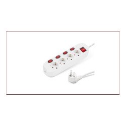 Elosztó négy csatlakozós 4+1 kapcsolós 1,5m kábellel asztali 16A max. Elosztó, hosszabító Egyéb