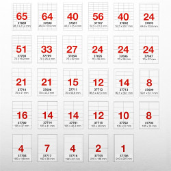 Etikett címke, 99,1x38,1mm, 100 lap, 14 címke/lap A-Series Etikett - címke A-series