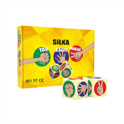Radír, kő-papír-olló, 12 db/display, Silka Radír Silka