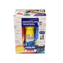 Tempera készlet, kenőfejes, 45 ml, Nebulo 6 klf. szín Tempera Nebulo