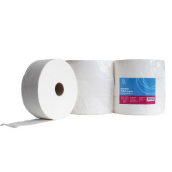 Toalettpapír 2 rétegű közületi átmérő:27 cm 100% cellulóz 360 m/tek 6 tekercs/csomag erősített duda Bluering® hófehér Toalettpapírok Bluering