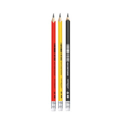 Grafitceruza, HB, radíros, háromszögletű, 12 db/bliszter, Keyroad, vegyes színek Grafitceruza Keyroad