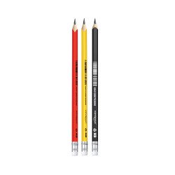 Grafitceruza, HB, radíros, háromszögletű, 12 db/bliszter, Keyroad, vegyes színek Grafitceruza Keyroad