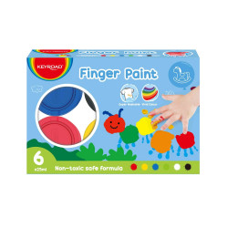 Ujjfesték készlet, 6 x 25 ml, Keyroad, vegyes színek Ujjfesték Keyroad