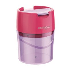Hegyező 2 lyukú tartályos, fedeles, fém belsővel Keyroad Robby vegyes színek Hegyező Keyroad
