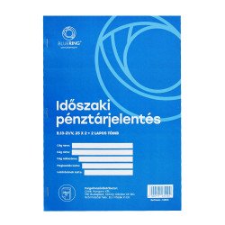 Időszaki pénztárjelentés A/4 álló 25x2+2lapos b.13-21/VX Bluering® Pénzügy Bluering