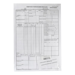 Nemzetközi tehergépjármű menetlevél szabadlap A4, méret B.7300-237 200 garnitúra/csomag Nyilvántartás Nyomell