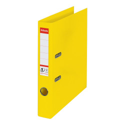 Iratrendező A4, 5cm, PP élvédő sínnel, Esselte Standard Vivida sárga Iratrendező Esselte