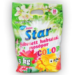 Mosópor 3 kg (20 mosás) fehér és színes ruhákhoz Dalma Star Mosóporok Dalma