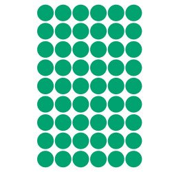 Etikett címke, o12mm, jelölésre, 54 címke/ív, 5 ív/doboz, Avery zöld Etikett - címke Avery