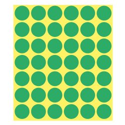 Etikett címke, o18mm, jelölésre, 24 címke/ív, 44 ív/doboz, Avery zöld Etikett - címke Avery