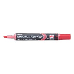 Táblamarker 1-5mm, hajlékony hegyű Pentel Maxiflo Flex Feel piros Táblamarker Pentel