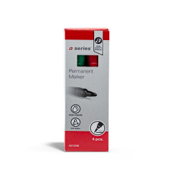 Alkoholos marker készlet, 3mm, kerek hegyű 4-es készlet A-series Permanent marker A-series