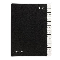 Előrendező karton A-Z nyitott Pagna fekete Aláírókönyv, előrendező Pagna