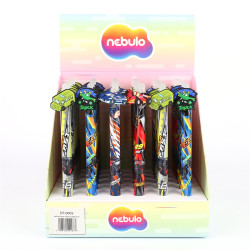 Zseléstoll radírozható, járművek, 36 db/display Nebulo Zselés toll Nebulo