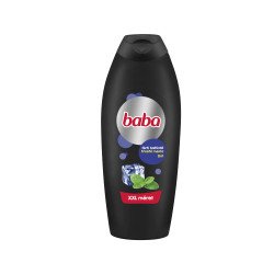 Tusfürdő 750 ml Baba 2 in 1 férfi Menta Sampon, tusfürdő, testápoló, hintőpor Baba