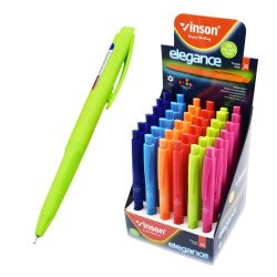 Golyóstoll nyomógombos 0,7mm Vinson Elegance 8055C vegyes test displ 36 db/display Golyóstoll Vinson