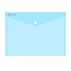 Irattartó tasak A4, PP patentos Bluering® transzparens kék Irattartó tasak, patentos Bluering