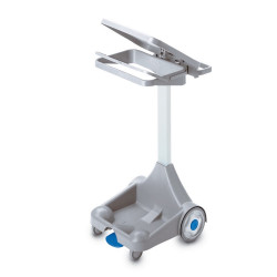 Hulladékgyűjtő kocsi fedeles pedállal 120 literes Papírkosár, szemetes Fix-Net