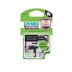 Feliratozógép szalag tartós Dymo D1 1978365 12mmx3m ORIGINAL fehér/fekete Nyomtató és feliratozó gép, kellékek Dymo