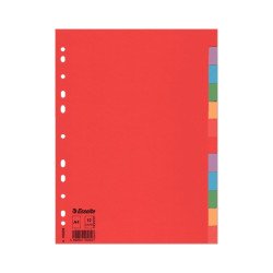 Regiszter A4, 12 részes karton Esselte Economy színes Regiszter Esselte