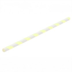 Szívószál papír 8 x 230 mm 250 db/csomag citromsárga / fehér csíkos Street food - party kellékek Egyéb