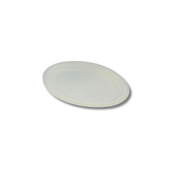 Papírtányér ovális 25,4  x 19,05 cm komposztálható cukornád 125 db/csomag natúr Street food - party kellékek Egyéb