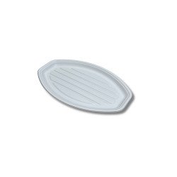 Hidegtál 3 személyes (34 x 23,5 cm) komposztálható cukornád 50 db/csomag fehér Street food - party kellékek Egyéb