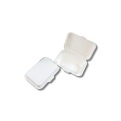 Papírdoboz ételes 18,28 x 13,71 x 6,85 cm komposztálható cukornád 150 db/csomag natúr Street food - party kellékek Egyéb