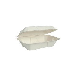 Papírdoboz ételes 18,28 x 13,71 x 6,85 cm komposztálható cukornád 150 db/csomag natúr Street food - party kellékek Egyéb