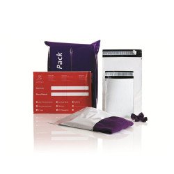 Futártasak C4, 240x325 + 50 mm. szilikonos záródás 100 db/csomag Coex Fehér/Fekete Tasak Coex