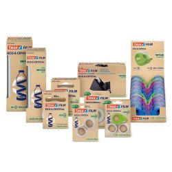 Ragasztószalag 19mmx10m irodai átlátszó újrahasznosított Tesa Eco & Crystal 8db/doboz Ragasztószalag Tesa