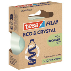 Ragasztószalag 19mmx33m irodai átlátszó újrahasznosított Tesa Eco & Crystal Ragasztószalag Tesa