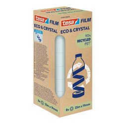 Ragasztószalag 19mmx33m irodai átlátszó újrahasznosított Tesa Eco & Crystal 8db/doboz Ragasztószalag Tesa