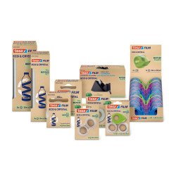 Ragasztószalag 19mmx33m irodai átlátszó újrahasznosított Tesa Eco & Crystal 8db/doboz Ragasztószalag Tesa