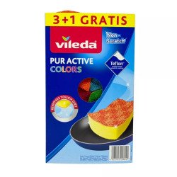 Mosogatószivacs Pur Active 3+1 Vileda Colors_F17881 Szivacsok, kendők, súrolók Vileda háztartási