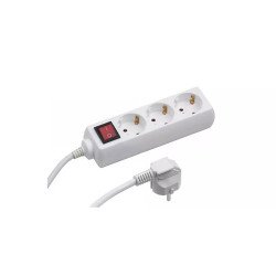 Elosztó három csatlakozós, kapcsolós 1,5m kábellel asztali 16A max. 3500W Elosztó, hosszabító Egyéb