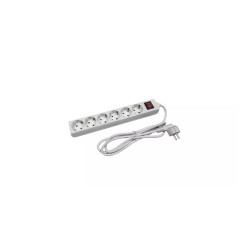 Elosztó hat csatlakozós, kapcsolós 1,5m kábellel asztali 16A max. 3500W Elosztó, hosszabító Egyéb