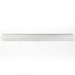 Vonalzó 30cm, alumínium Bluering® Vonalzó, szögmérő Bluering