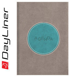 Határidőnapló Central A5 napi, fehér lapokkal szürke - türkiz Dayliner 2026. Határidőnapló Dayliner