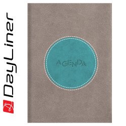 Határidőnapló Central A5 napi, fehér lapokkal szürke - türkiz Dayliner 2026. Határidőnapló Dayliner