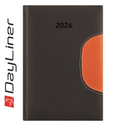 Határidőnapló Memphis B5 heti, fehér lapokkal fekete-narancs Dayliner 2026. Határidőnapló Dayliner