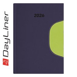 Határidőnapló Memphis B5 heti, fehér lapokkal kék-zöld Dayliner 2026. Határidőnapló Dayliner