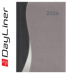 Határidőnapló Dubai A5 napi, fehér lapokkal fekete-szürke Dayliner 2026. Határidőnapló Dayliner