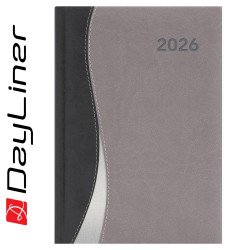 Határidőnapló Dubai A5 napi, fehér lapokkal fekete-szürke Dayliner 2026. Határidőnapló Dayliner