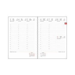 Határidőnapló InSpiral A5 heti, fehér lapokkal Lion Dayliner 2026. Határidőnapló Dayliner