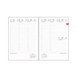 Határidőnapló InSpiral A5 heti, fehér lapokkal GT kék-fehér Dayliner 2026. Határidőnapló Dayliner